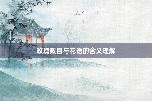 玫瑰数目与花语的含义理解